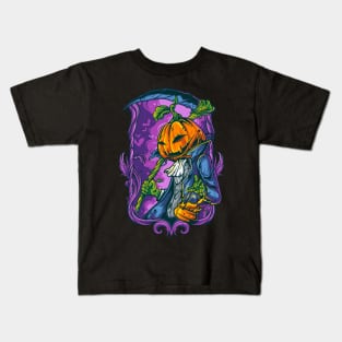 Halloween pumpkin boy Kids T-Shirt